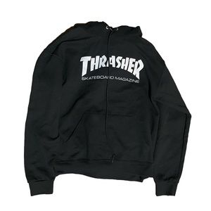 Thrasher black logo hoodie, size m